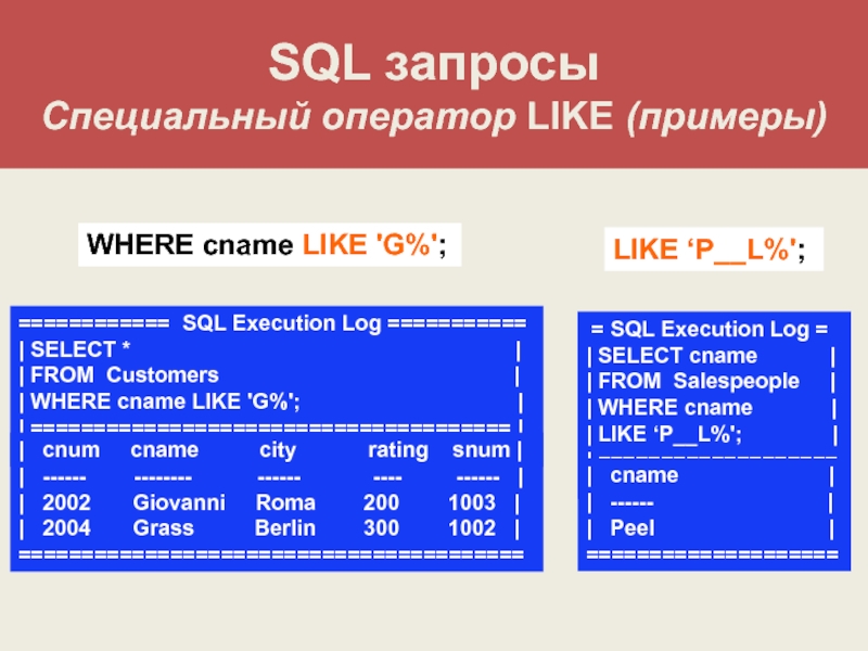 Оператор like в sql. Like SQL. SQL запросы.