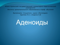 Южно-Уральский государственный гуманитарно-педагогический университет
Институт