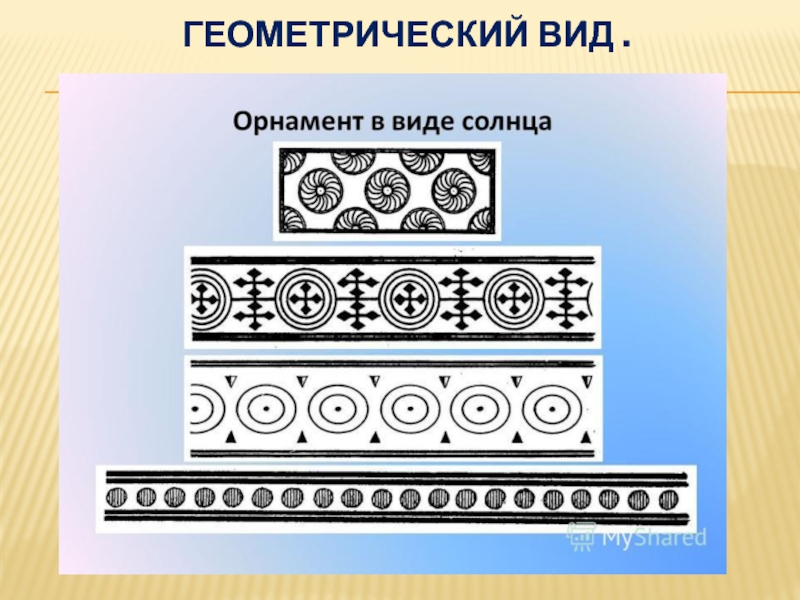 Виды геометрических орнаментов