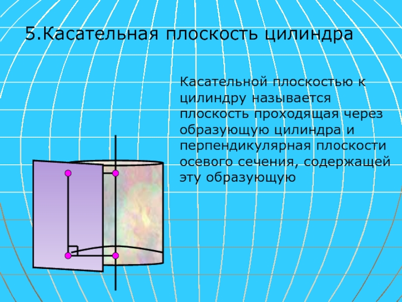 Через образующую. Касательная плоскость к цилиндру. Плоскость проходящая через образующую цилиндра. Касательной плоскостью цилиндра называется. Касательной плоскостью к цилиндру.