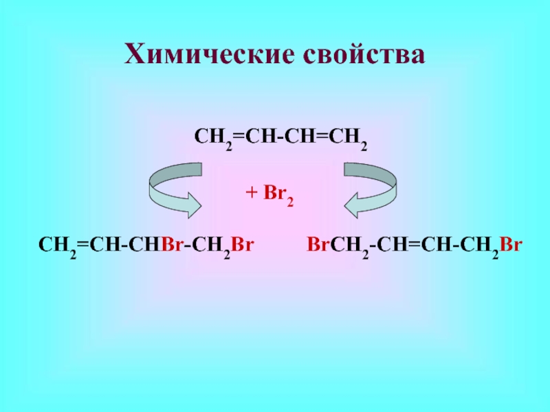 Гайды сн2. Химические свойства бутадиена-1.3. Свойства бутадиена 1.3. Сн2 сн2 ВR.