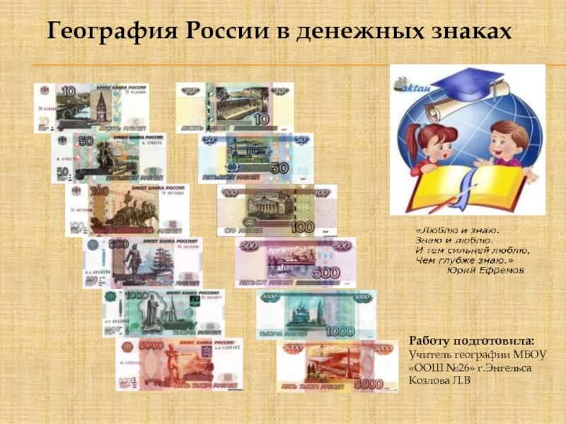 География России в денежных знаках