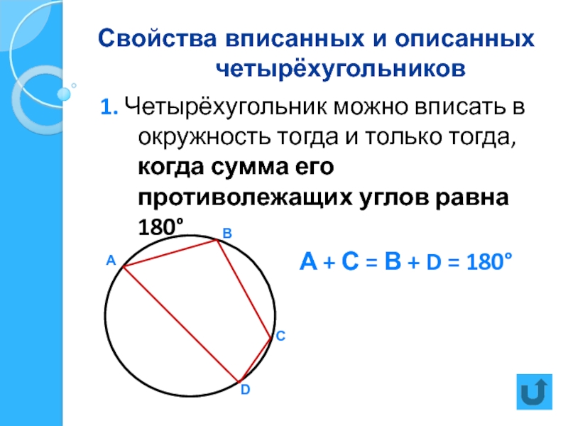 Описанная около четырехугольника окружность изображена на рисунке