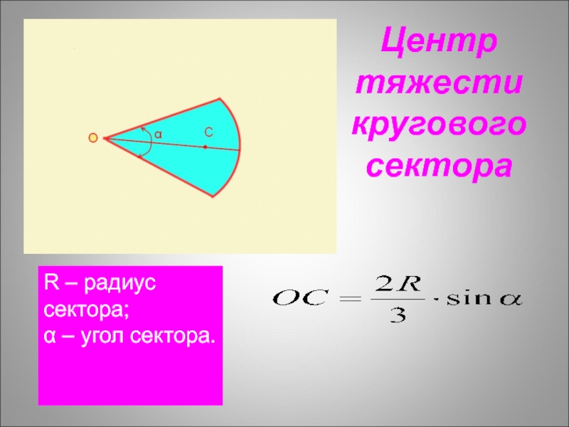 Найти угол сектора