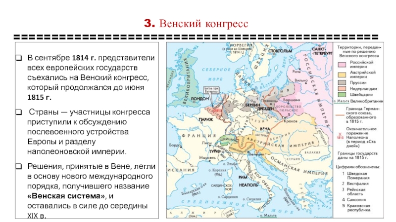 Как изменилась карта европы после венского конгресса