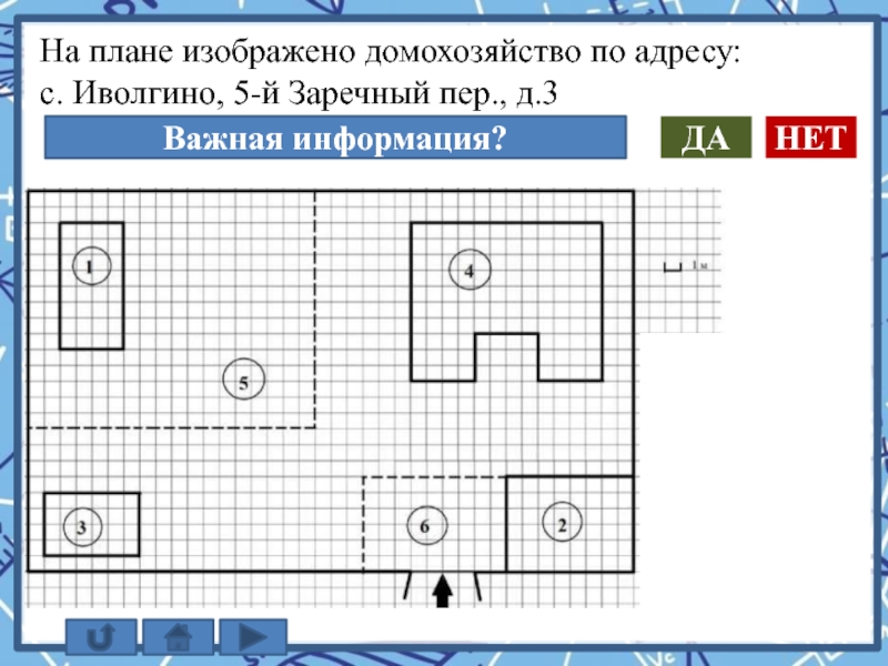 На плане изображена схема квартиры сторона каждой