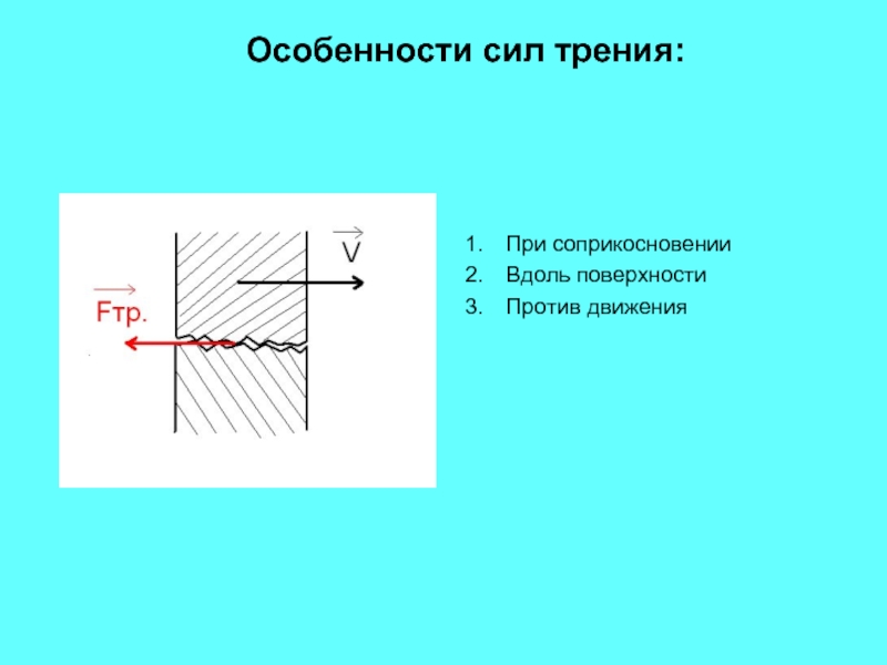 Причины соприкосновения силы трения