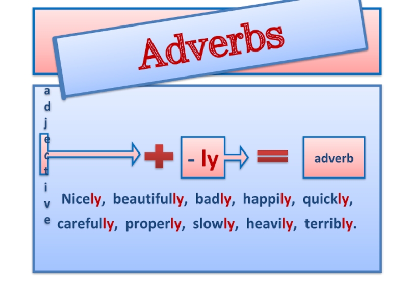 Adverbs slowly. Nice наречие в английском. Nicely наречие. Bad adverb. Nice как наречие.