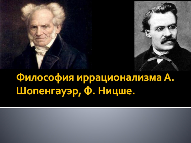 Презентация Философия иррационализма А. Шопенгауэр, Ф. Ницше