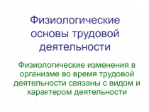 Трудовая деятельность 