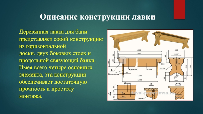 Проект технология скамейка