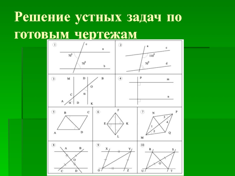 Решение по готовым чертежам. Решение задач по готовым чертежам устно. Устно решить задачи по готовым чертежам рис 1-6.