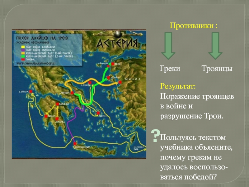 Карта троянской войны