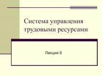 Система управления трудовыми ресурсами