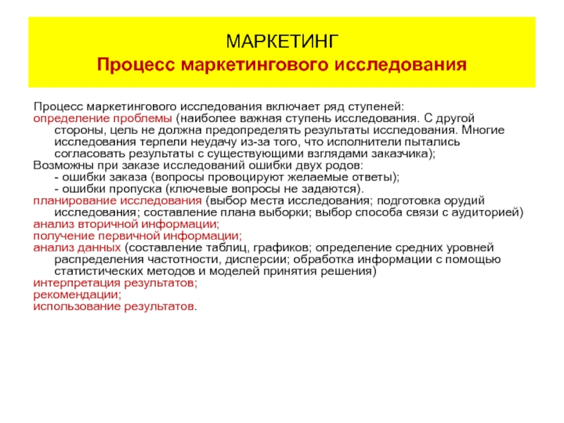 Цель маркетингового исследования. Ступени исследования. Маркетинговый процесс. Дисперсия в маркетинговых исследованиях это. Исследование включает в себя.