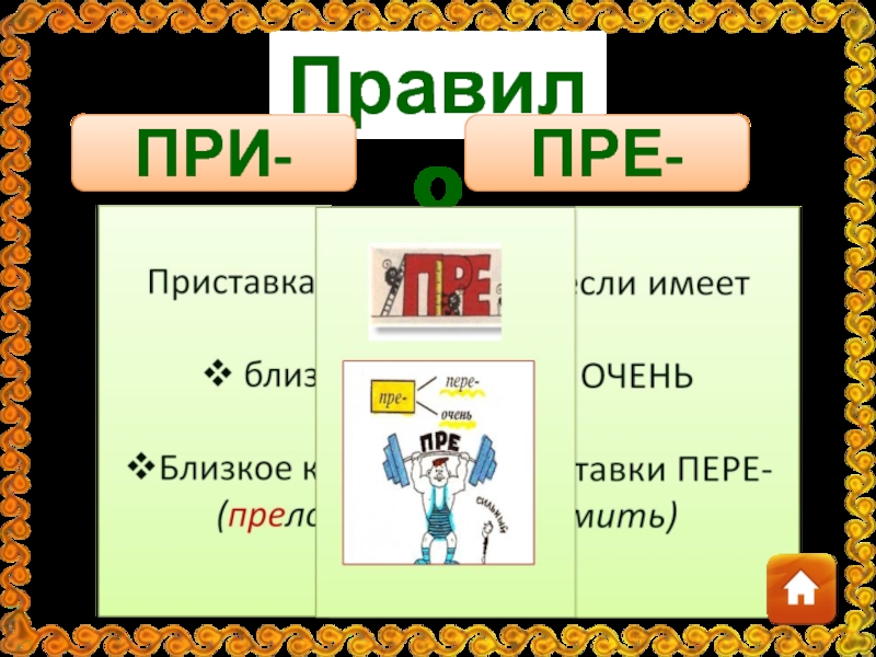 Пре и при презентация 6 класс