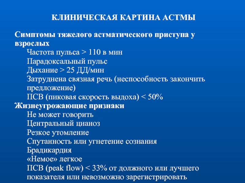 Клиническая картина ба