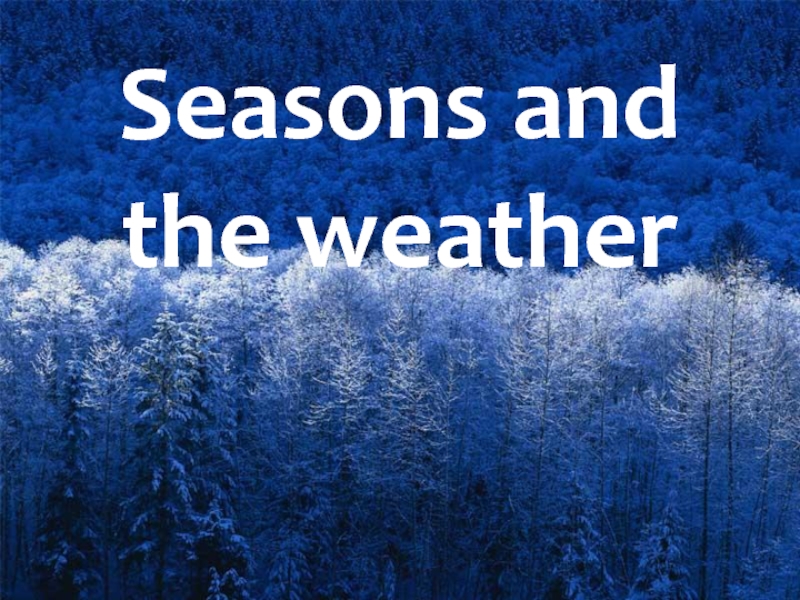 Seasons and the weather \ppt\