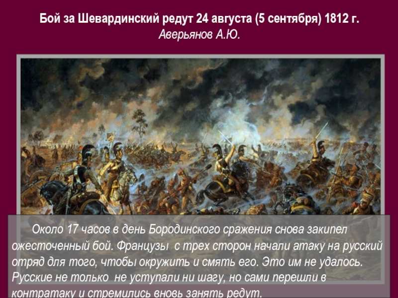 Бой за шевардинский редут 1812 карта