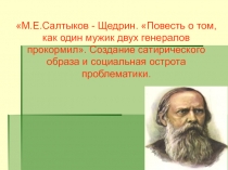 М.Е. Салтыков - Щедрин. Повесть о том, как один мужик двух генералов прокормил 7 класс