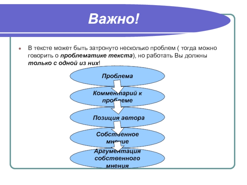 Проблема текста презентация