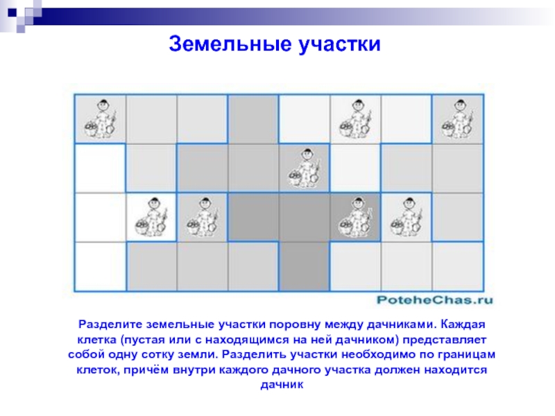 Разделить поровну. Разделите земельные участки поровну между дачниками каждая клетка. Разделите земельные участки поровну между дачниками. Раздели клетки поровну. Поровну клеточек.