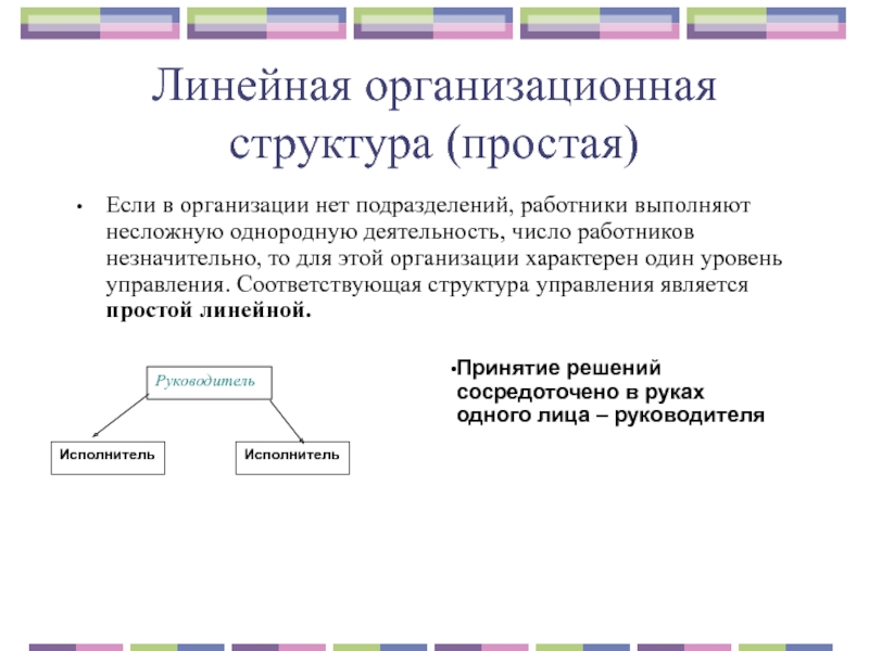 Простой линейный. Простая линейная организационная структура. Виды персонала линейный. Однородная деятельность организаций. Простая линейная модель организации.