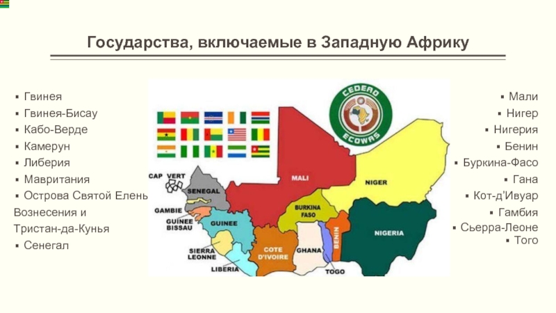 Крупнейшая страна западной африки. Государства Западной Африки. Государства Западной Африки список. Западная Африка территория состав. Состав Западной Африки на карте.