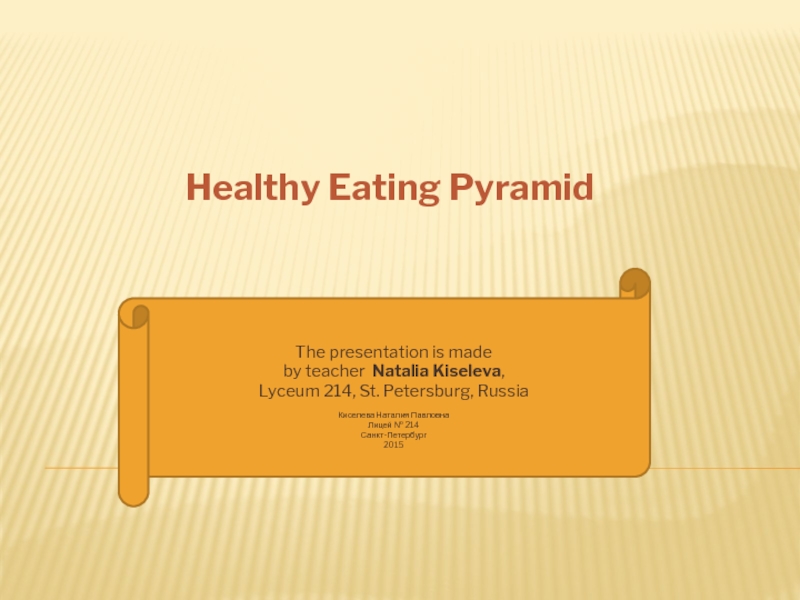 Healthy Eating Pyramid 10 класс