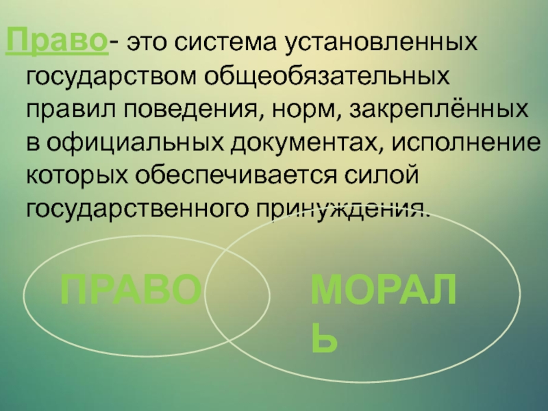 Устанавливает общеобязательные правила поведения