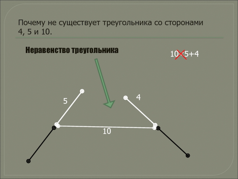 Неравенства в геометрии 7 класс. Треугольник не существует. Условие существования треугольника. С какими сторонами не существует треугольник. Существование треугольника по сторонам.