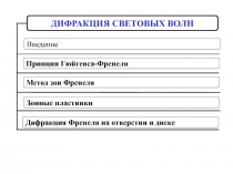 Дифракция световых волн