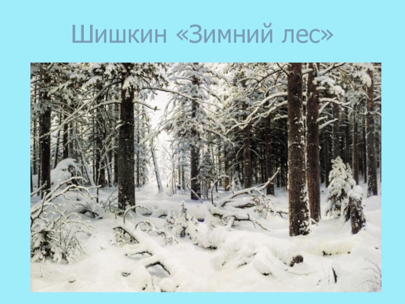 Шишкин «Зимний лес»