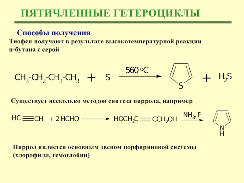 Синтез бутана. Тиофен nh2. Гетероциклические соединения тиофен. Получение гетероциклических соединений. Методы получения фурана, тиофена и пиррола.