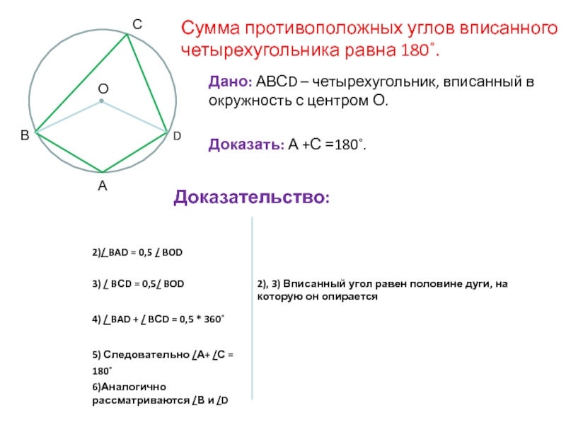 Найти стороны вписанного четырехугольника