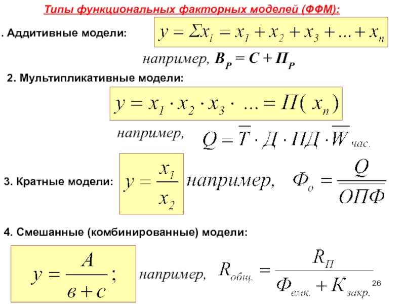 Смешанная модель формула