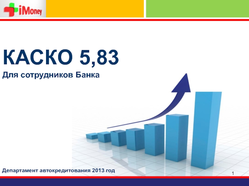 1
КАСКО 5,83
Для сотрудников Банка
Департамент автокредитования 2013 год