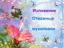 Изложение
Отважные
мухоловки