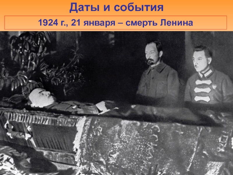 Даты и события1924 г., 21 января – смерть Ленина