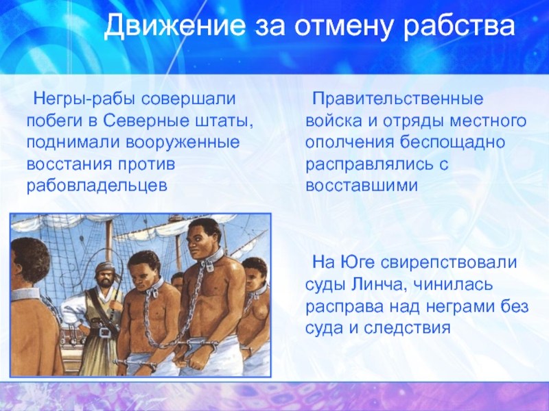 Рабство отменили в каком. Борьба против рабства в США. Движение за отмену рабства.