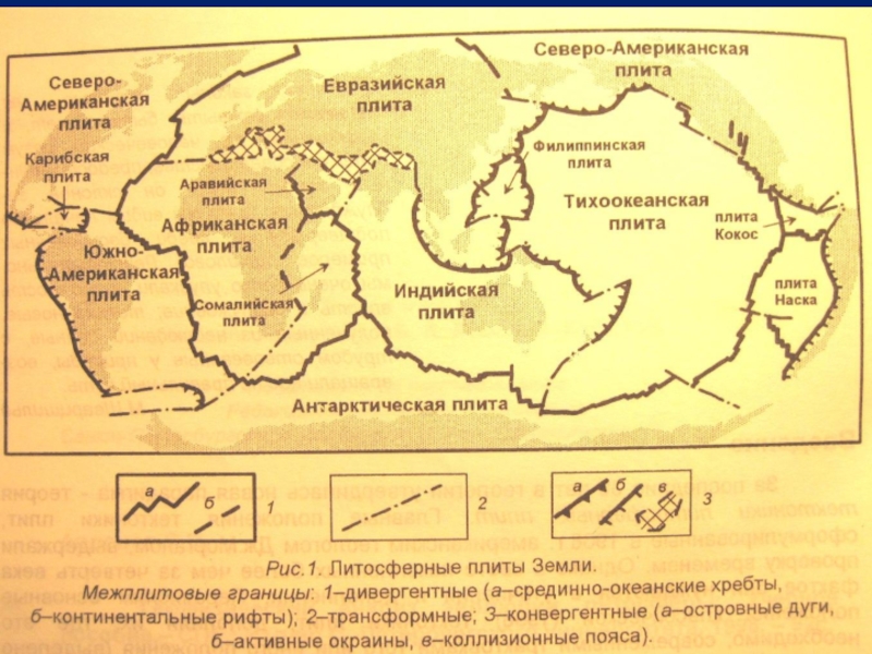 Литосферная карта земли