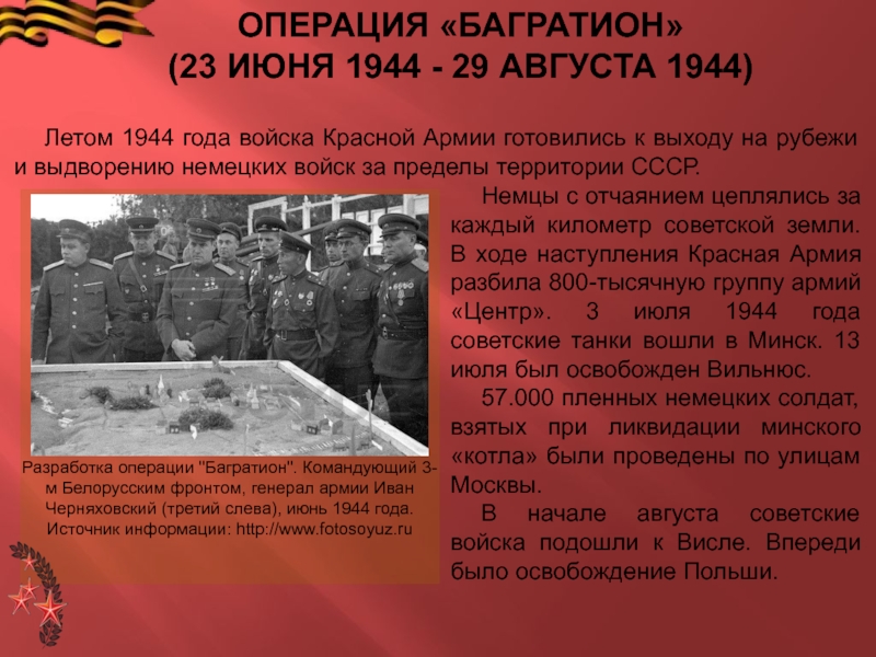 Белорусская операция 1944 презентация