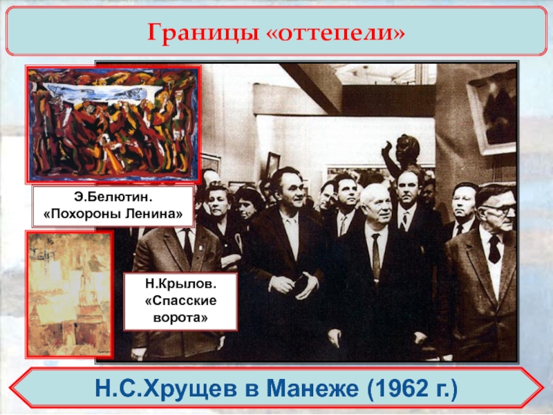 Наука в 1953. Хрущёв в галерее манеж1962. Белютин похороны Ленина. Элий Белютин Хрущев. Выставка при Хрущеве.