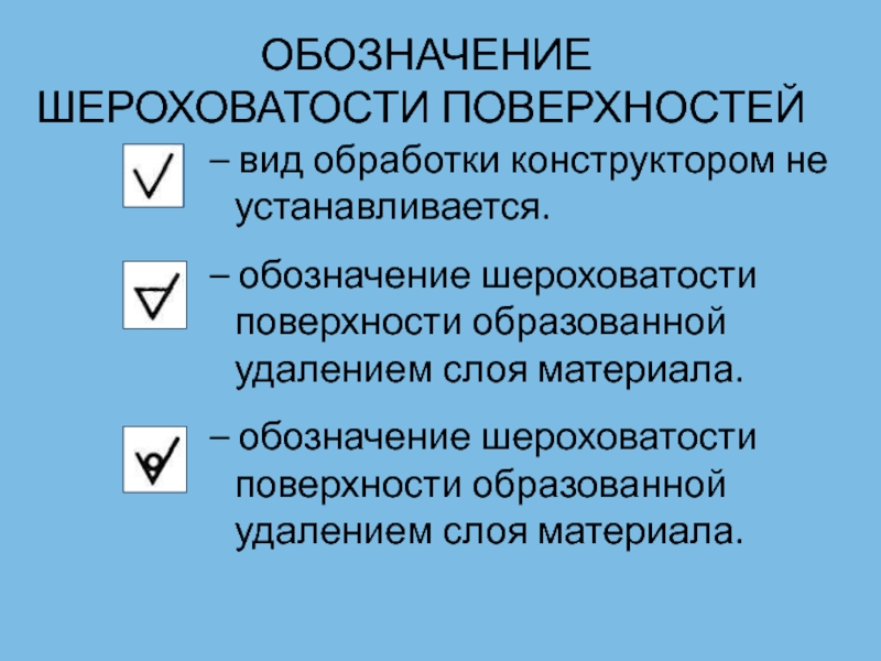 Шероховатость поверхности по видам обработки