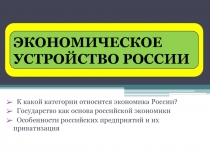 Экономическое устройство России