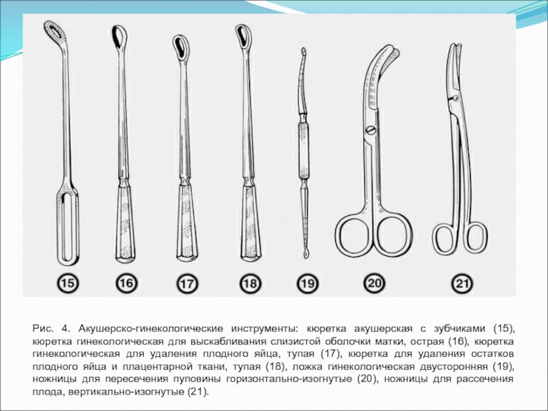 Инструменты гинеколога фото с названиями и описанием