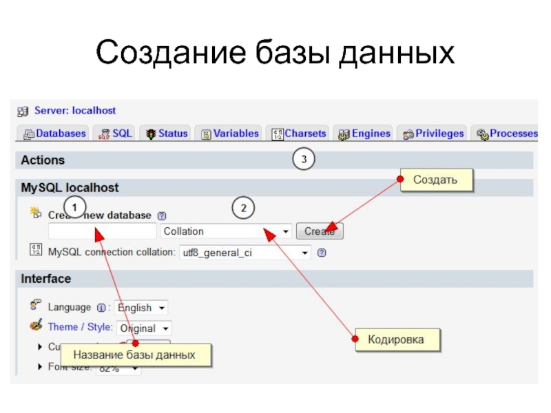 Как создать базу данных