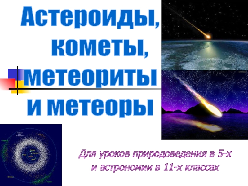 Астероиды, кометы, метеориты и метеоры