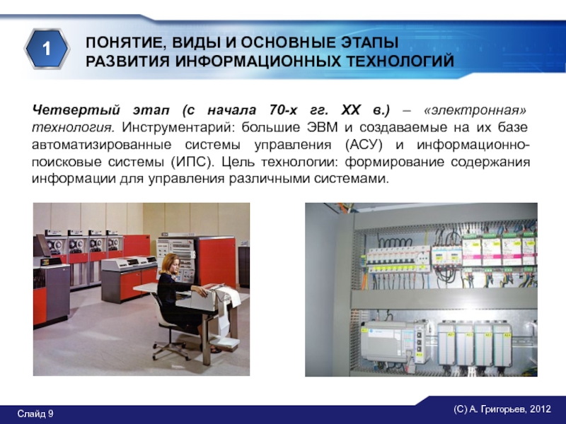 Технология формирования информационной. ЭВМ - понятие, виды, этапы развития.. Электронная информационная технология. Четвертый этап развития информационных технологий. Основные понятия информационных технологий Эволюция ИТ.