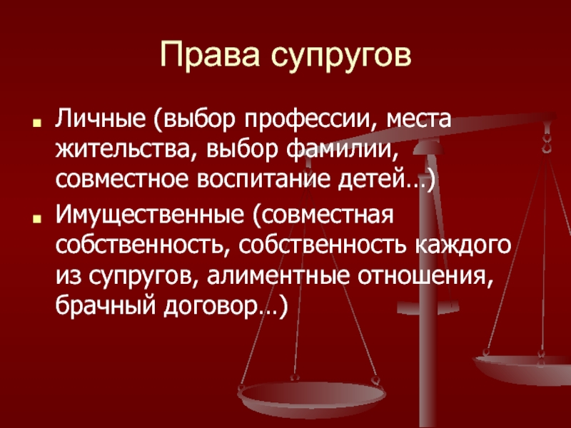 Собственность каждого супруга. Право на выбор фамилии супругов это. Права супруга. Выбор фамилии и место жительства выбор профессии. Право свободного выбора профессии супруг пояснение.